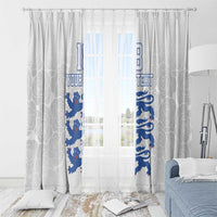 Custom England Fooball Window Curtain The Three Lions Blue Version