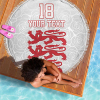 Custom England Fooball Beach Blanket The Three Lions Red Version