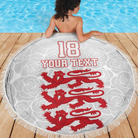 Custom England Fooball Beach Blanket The Three Lions Red Version