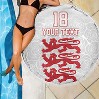 Custom England Fooball Beach Blanket The Three Lions Red Version