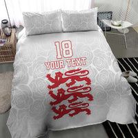 Custom England Fooball Bedding Set The Three Lions Red Version