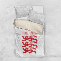 Custom England Fooball Bedding Set The Three Lions Red Version