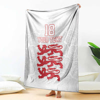 Custom England Fooball Blanket The Three Lions Red Version