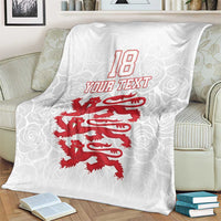 Custom England Fooball Blanket The Three Lions Red Version
