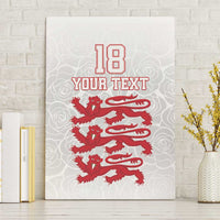 Custom England Fooball Canvas Wall Art The Three Lions Red Version