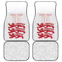 Custom England Fooball Car Mats The Three Lions Red Version
