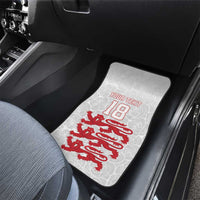 Custom England Fooball Car Mats The Three Lions Red Version
