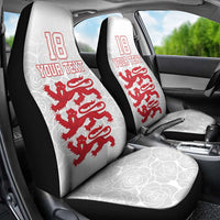 Custom England Fooball Car Seat Cover The Three Lions Red Version
