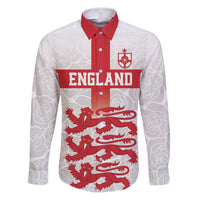 Custom England Fooball Family Matching Puletasi and Hawaiian Shirt The Three Lions Red Version