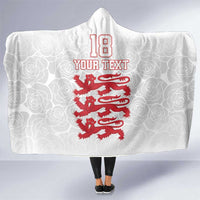 Custom England Fooball Hooded Blanket The Three Lions Red Version