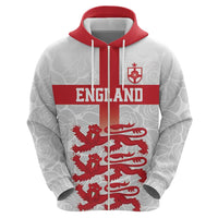 Custom England Fooball Hoodie The Three Lions Red Version