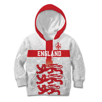 Custom England Fooball Kid Hoodie The Three Lions Red Version