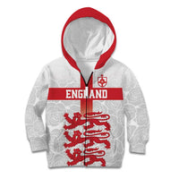 Custom England Fooball Kid Hoodie The Three Lions Red Version