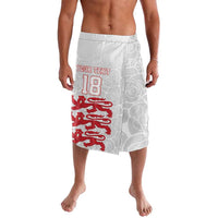 Custom England Fooball Lavalava The Three Lions Red Version