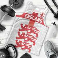 Custom England Fooball Men Tank Top The Three Lions Red Version