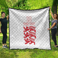 Custom England Fooball Quilt The Three Lions Red Version