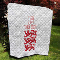 Custom England Fooball Quilt The Three Lions Red Version