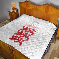 Custom England Fooball Quilt The Three Lions Red Version