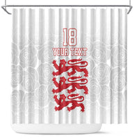 Custom England Fooball Shower Curtain The Three Lions Red Version