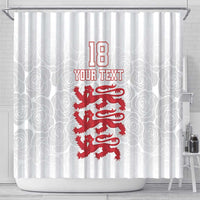 Custom England Fooball Shower Curtain The Three Lions Red Version