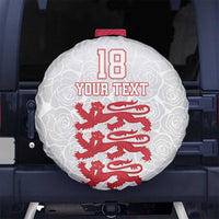 Custom England Fooball Spare Tire Cover The Three Lions Red Version
