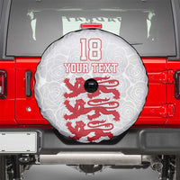 Custom England Fooball Spare Tire Cover The Three Lions Red Version