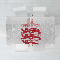 Custom England Fooball Tablecloth The Three Lions Red Version