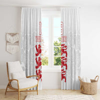 Custom England Fooball Window Curtain The Three Lions Red Version