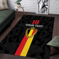Custom Belgium Football Area Rug De Rode Duivels