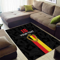 Custom Belgium Football Area Rug De Rode Duivels