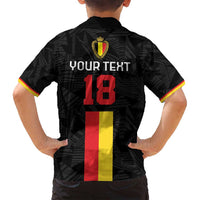 Custom Belgium Football Family Matching Tank Maxi Dress and Hawaiian Shirt De Rode Duivels