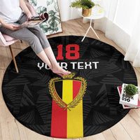 Custom Belgium Football Round Carpet De Rode Duivels
