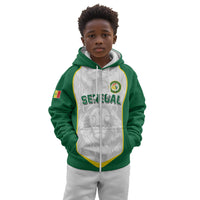 Custom Senegal Football 2026 Kid Hoodie Proud Lions of Teranga Spirit