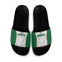 Senegal Football 2026 Slide Sandals Proud Lions of Teranga Spirit