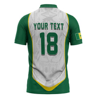 Custom Senegal Football 2026 Zipper Polo Shirt Proud Lions of Teranga Spirit