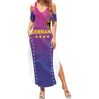 Custom Germany Football Summer Maxi Dress Pink Version - Wonder Print Shop