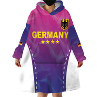 Custom Germany Football Wearable Blanket Hoodie Pink Version - Wonder Print Shop