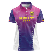 Custom Germany Football Women Polo Shirt Pink Version - Wonder Print Shop