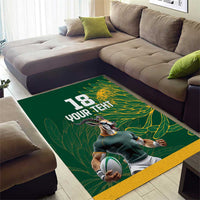 Custom Rugby South Africa Area Rug Springboks Mascot - Wonder Print Shop