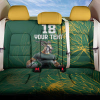 Custom Rugby South Africa Back Car Seat Cover Springboks Mascot - Wonder Print Shop