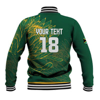 Custom Rugby South Africa Baseball Jacket Springboks Mascot - Wonder Print Shop