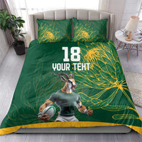 Custom Rugby South Africa Bedding Set Springboks Mascot - Wonder Print Shop