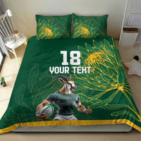 Custom Rugby South Africa Bedding Set Springboks Mascot - Wonder Print Shop