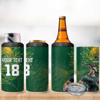 Custom Rugby South Africa 4 in 1 Can Cooler Tumbler Springboks Mascot - Wonder Print Shop
