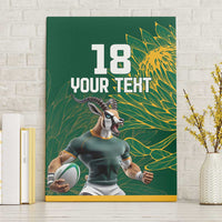 Custom Rugby South Africa Canvas Wall Art Springboks Mascot - Wonder Print Shop