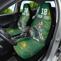 Custom Rugby South Africa Car Seat Cover Springboks Mascot - Wonder Print Shop