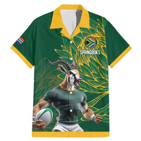 Custom Rugby South Africa Family Matching Mermaid Dress and Hawaiian Shirt Springboks Mascot - Wonder Print Shop