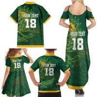Custom Rugby South Africa Family Matching Summer Maxi Dress and Hawaiian Shirt Springboks Mascot - Wonder Print Shop