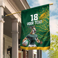 Custom Rugby South Africa Garden Flag Springboks Mascot - Wonder Print Shop