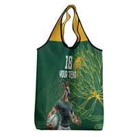 Custom Rugby South Africa Grocery Bag Springboks Mascot - Wonder Print Shop